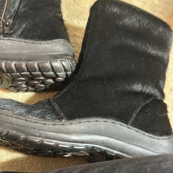 Winna Pajar Italian brand name boots originally $250 authentic size 40 black fur - Picture 1 of 9